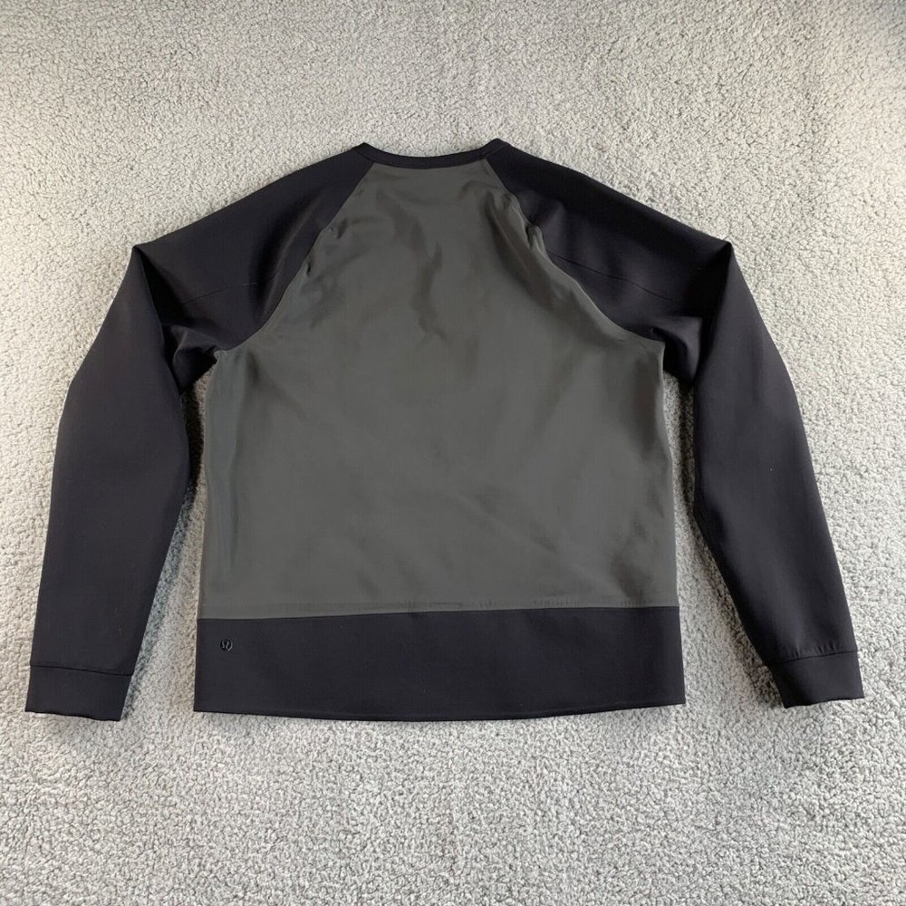 NEW Lululemon Jacket Mens Large Black Chamber Reflective Pullover Active Running - Picture 2 of 14